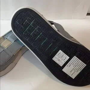 Sanuk | Shoes | Sanuk Gray And Blue Sandals With Woven 